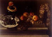 Juan de  Espinosa Still-Life of Fruit and a Plate of Olives oil